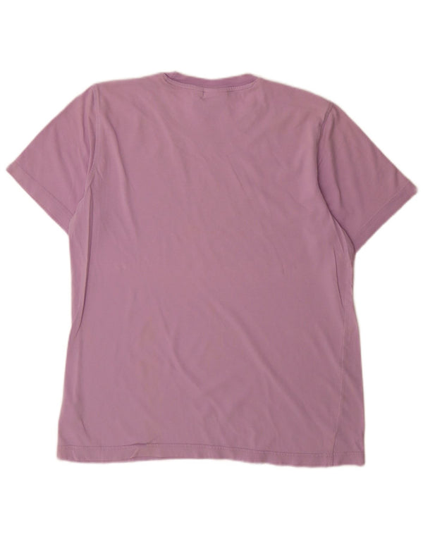 Adidas Mens Graphic T-Shirt Top Medium Purple Cotton
