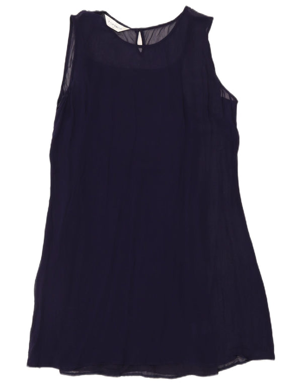 Topshop Rochie fără mâneci pentru femei UK 12 Medium Bleumarin Viscoză