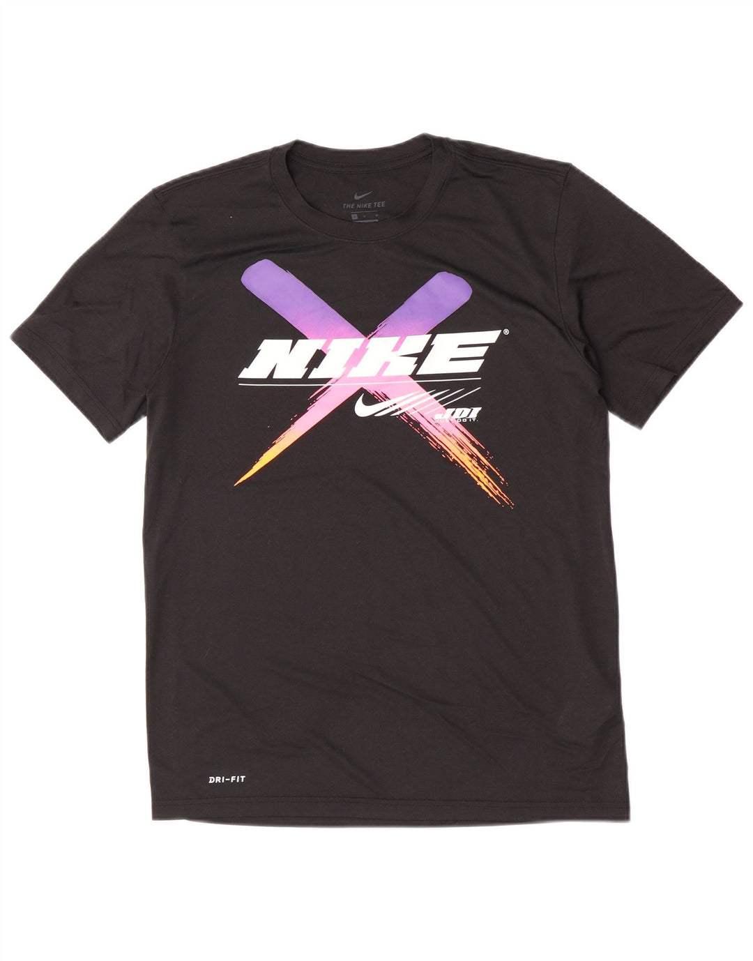Tricou grafic Nike Dri Fit pentru bărbați Top Medium Negru Poliester