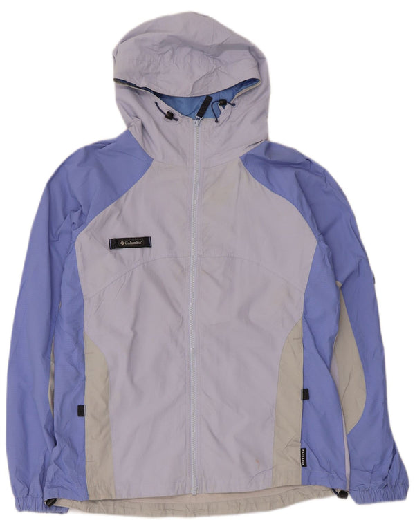 Jachetă de ploaie Columbia, pentru femei, cu glugă, UK 16, mare, violet, poliester