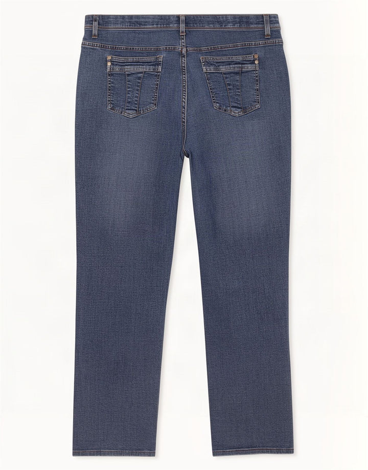 Blugi drepti elastici pentru femei Lee W38 L29 Bumbac albastru