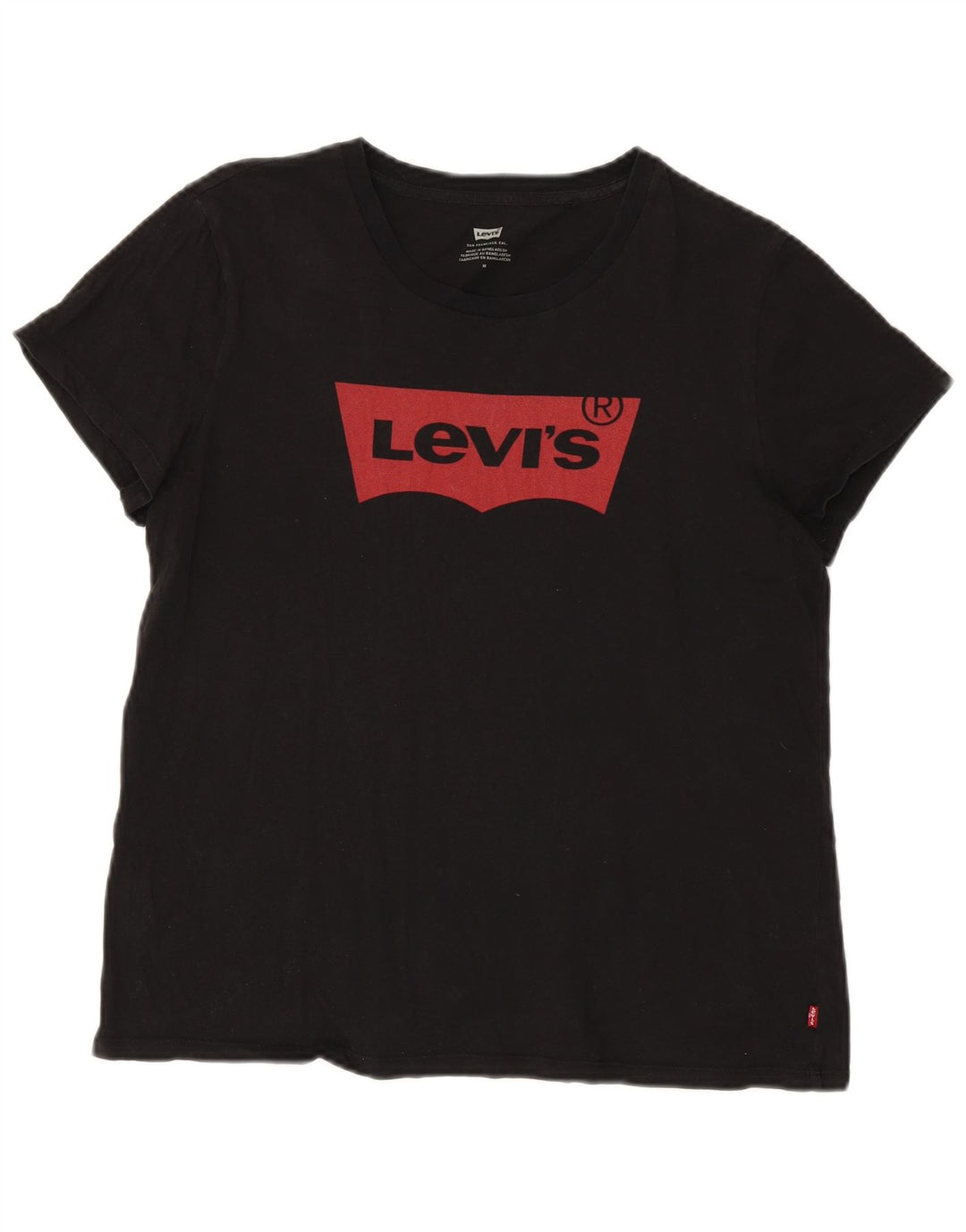 Tricou cu grafic supradimensionat pentru femei Levi's Top UK 14 Medium Black Bumbac