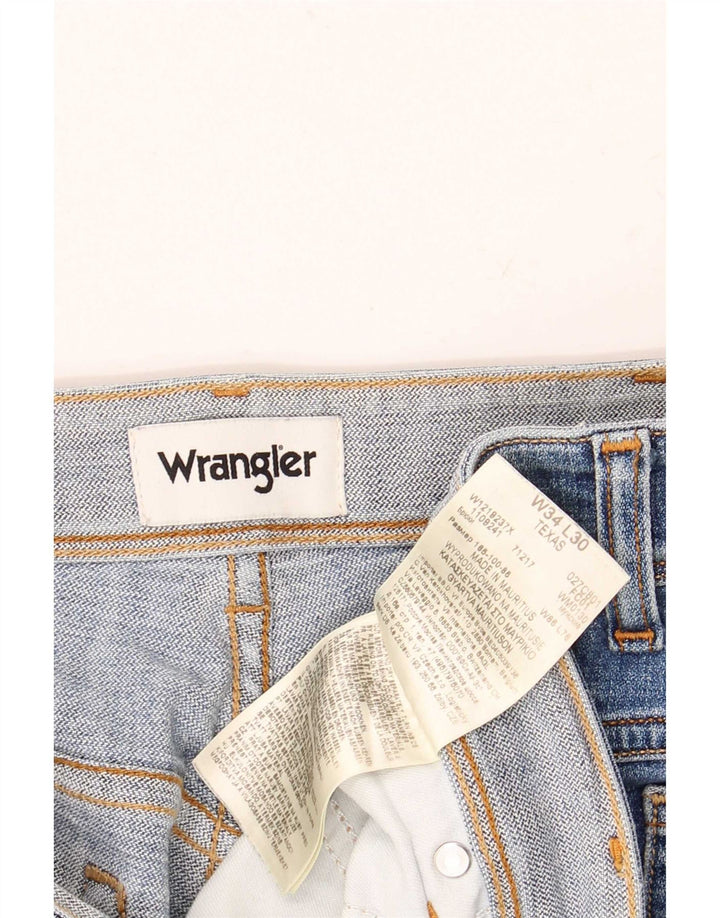 Blugi drepte pentru bărbați Wrangler Texas W34 L30 bumbac albastru