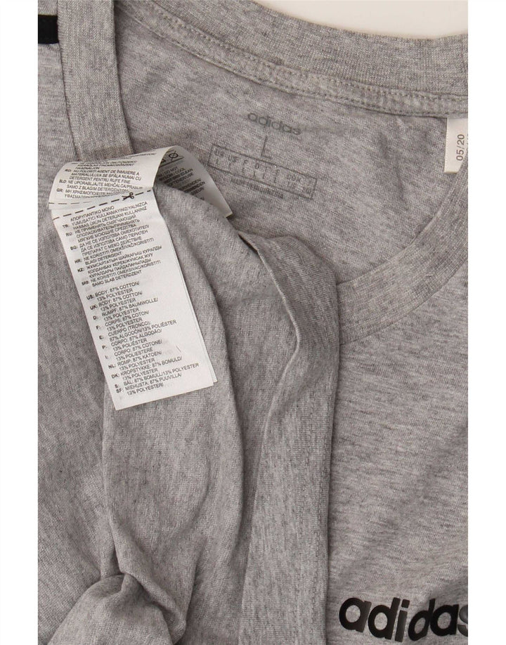 Tricou pentru bărbați Adidas Top mare, gri, pete din bumbac