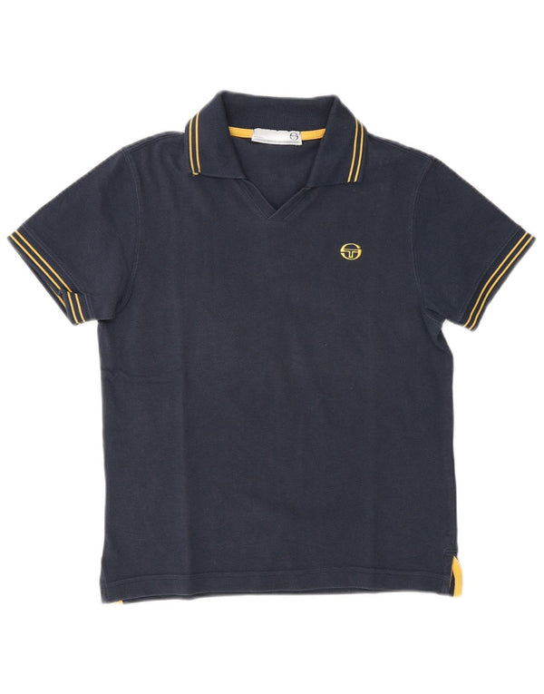 Tricou polo Sergio Tacchini pentru femei UK 12 Medium Bleumarin Bumbac