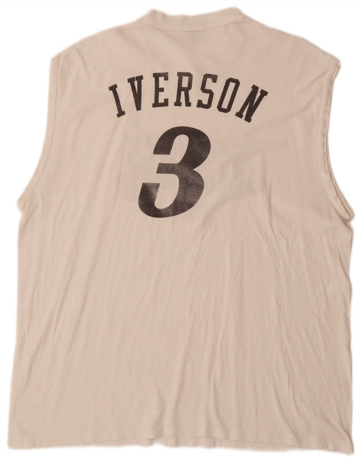 CHAMPION pentru bărbați Allen Iverson Philadelphia Graphic Vest Top 2XL alb