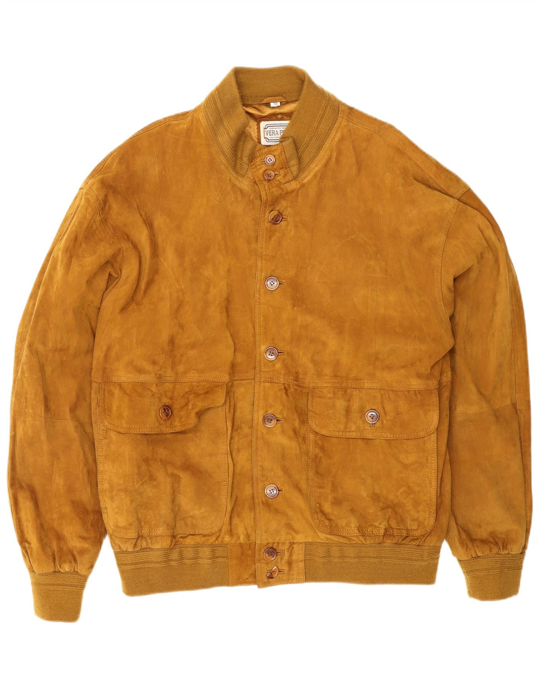 VINTAGE Jachetă Bomber de piele intoarsa pentru barbati IT 50 mare, maro, din piele