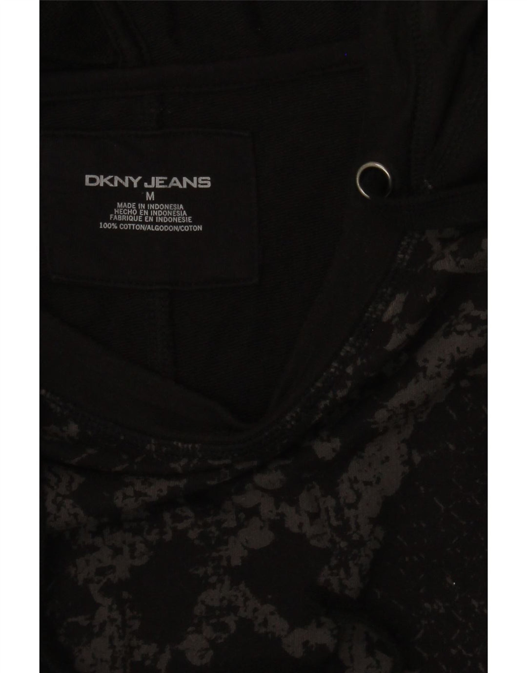 Pulover Dkny pentru damă, UK 14, bumbac geometric negru mediu