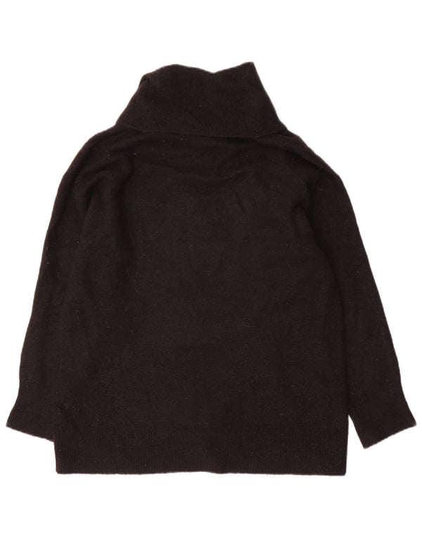 Massimo Dutti Pulover oversized cu gât rulat pentru femei UK 10 Small Black