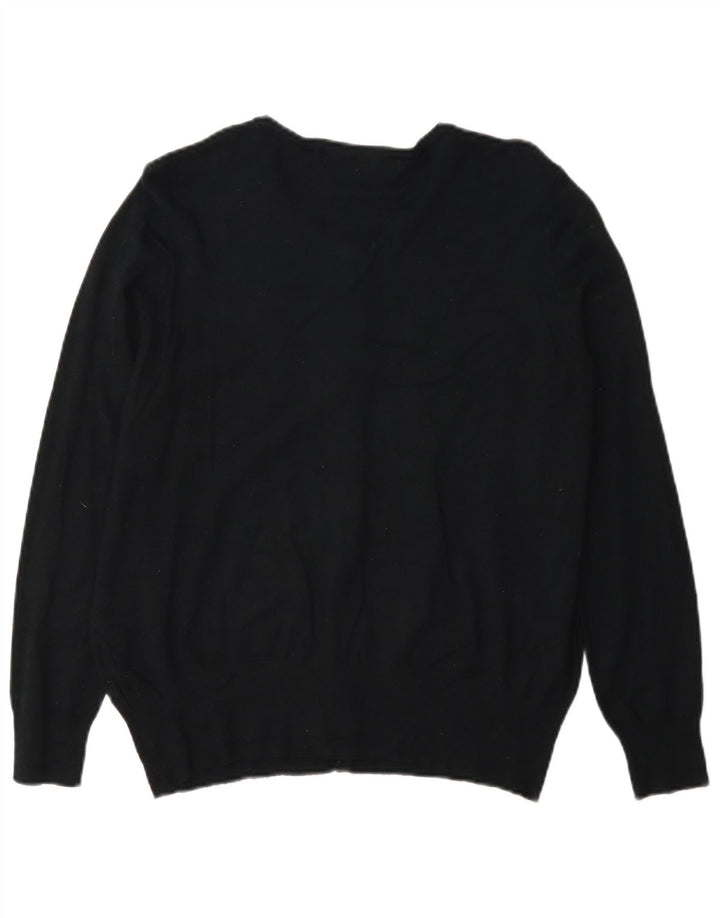 Pulover cardigan pentru femei Marks & Spencer UK 16 mare, negru, viscoză