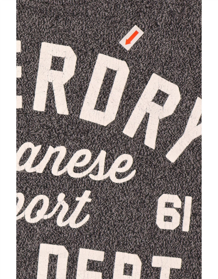 Tricou grafic pentru bărbați SUPERDRY Top din bumbac cu pete gri mediu