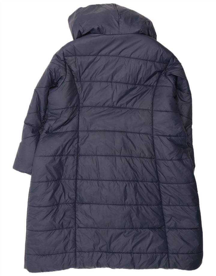 Palton căptușit supradimensionat cu glugă pentru femei Monsoon UK 22 2XL poliester bleumarin