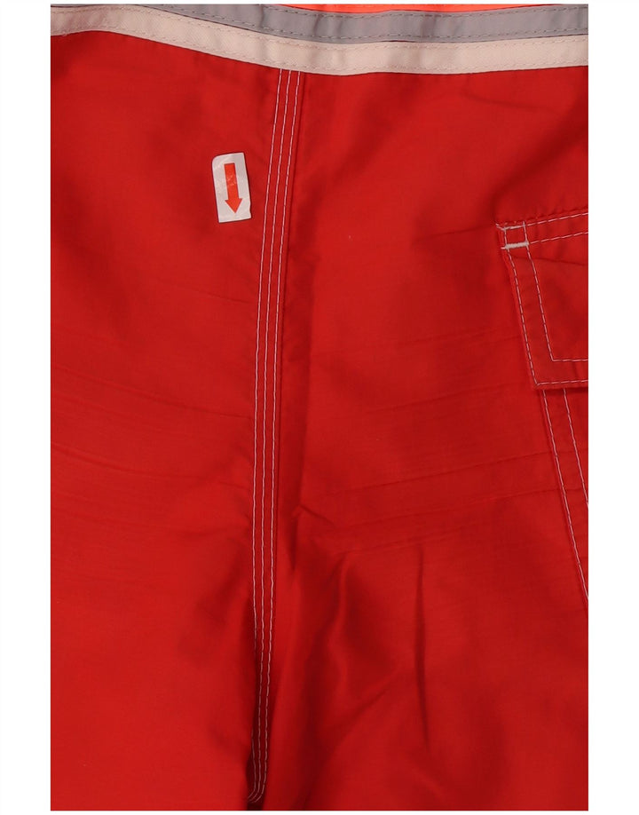 Sundek Pantaloni scurți de înot cu grafică pentru bărbați, nailon roșu mare