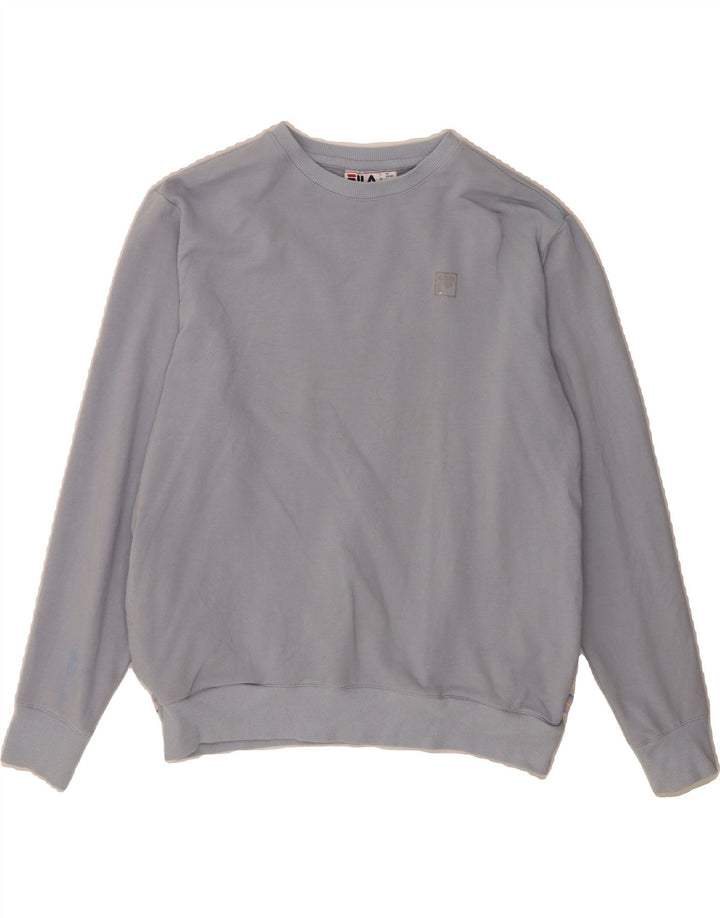 FILA Womens Sweatshirt Jumper UK 16 Large Blue Cotton Vintage Fila and Second-Hand Fila from Messina Hembry 