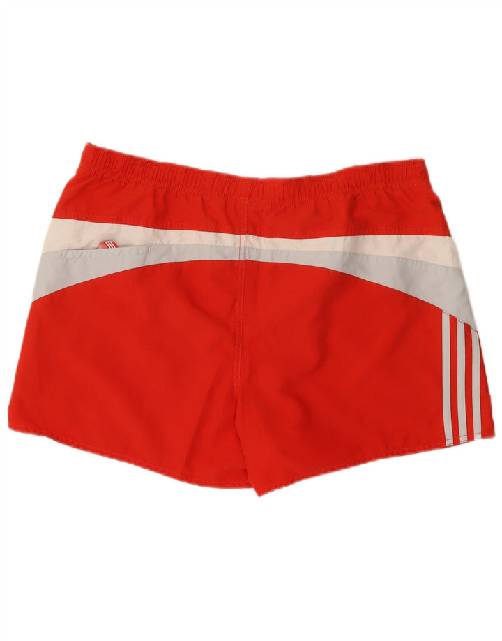 Pantaloni scurți sport Adidas pentru bărbați, roșu, color block