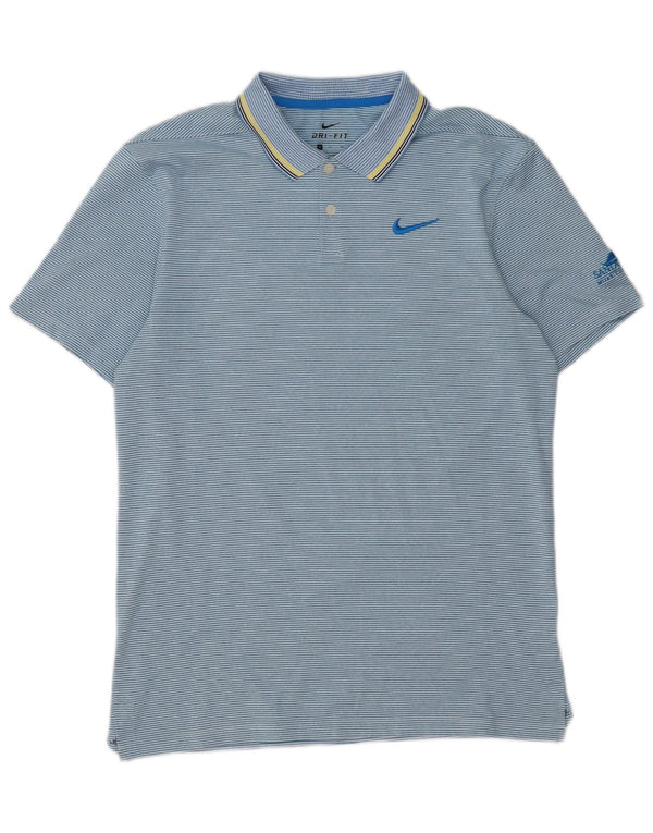 Tricou polo Nike pentru bărbați Dri Fit Poliester cu dungi albastre mici