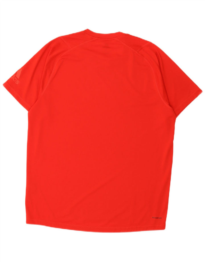 Tricou cu grafic Aeroready Adidas pentru bărbați Top mare poliester roșu