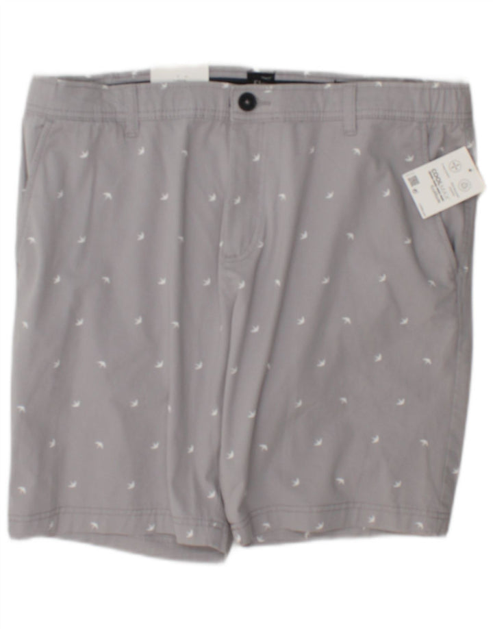 Pantaloni scurți chino slim C & A pentru bărbați cu model abstract W38 XL bumbac gri