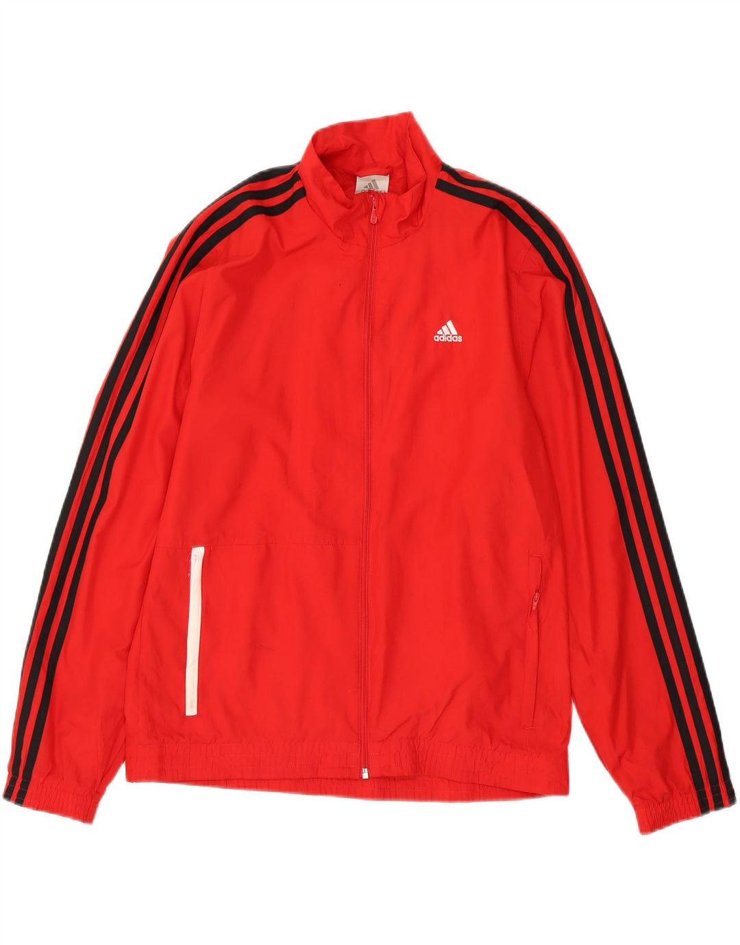Jachetă de top pentru trening grafic Adidas pentru bărbați, poliester roșu mic
