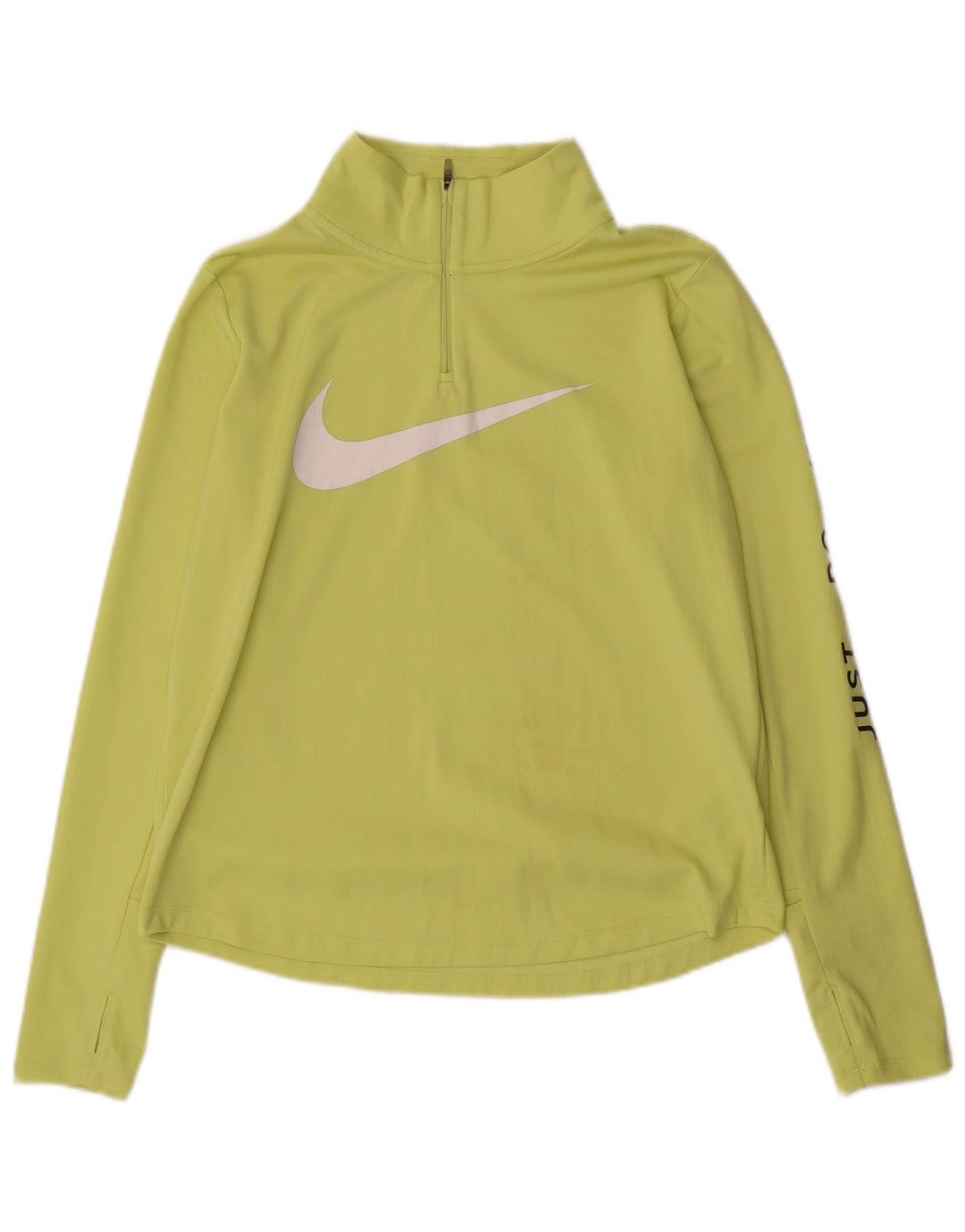 Top de trening Nike Dri Fit Graphic Pulover pentru femei UK 14 Medium Green