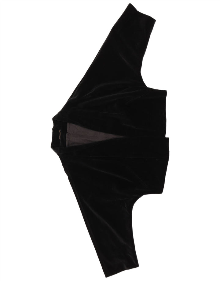 Max Mara Jachetă de catifea supradimensionată pentru femei UK 12 Medium Black