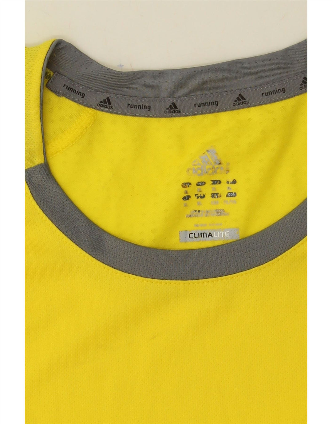 ADIDAS Mens Climalite T-Shirt Top XL Yellow Polyester Vintage Adidas and Second-Hand Adidas from Messina Hembry 