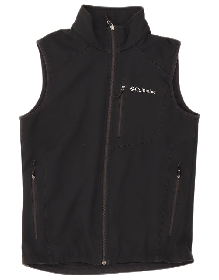 Jachetă de trening fără mâneci pentru bărbați COLUMBIA, poliester mediu negru