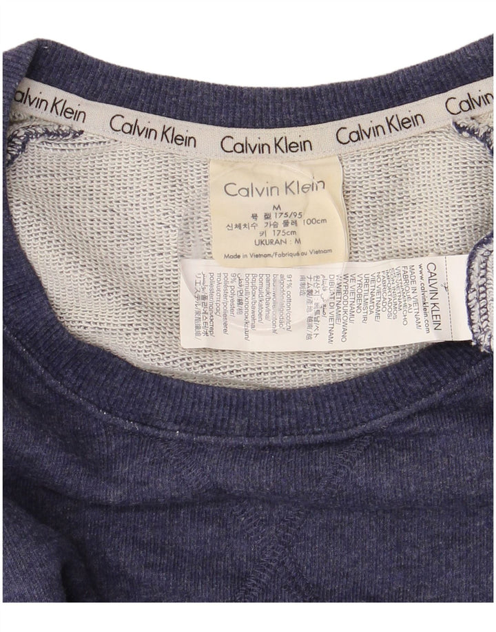 Hanorac grafic pentru bărbați CALVIN KLEIN Pulover mediu albastru bleumarin, bloc de culoare