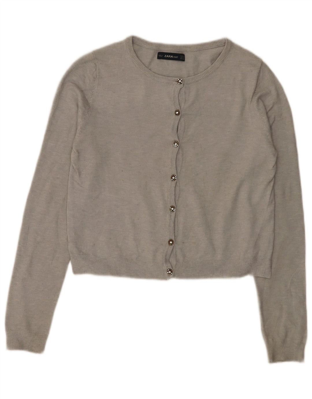 Pulover cardigan pentru femei Zara UK 12 Gri mediu