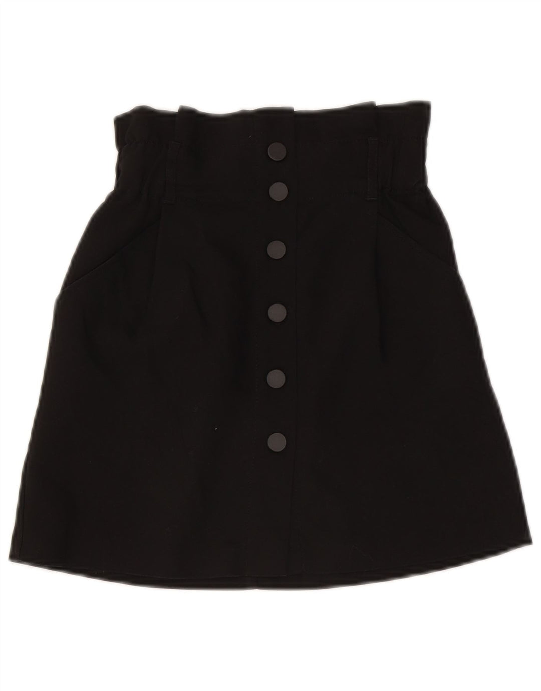 Fusta mini cu talie înaltă pentru femei Zara XS W24 Poliester negru