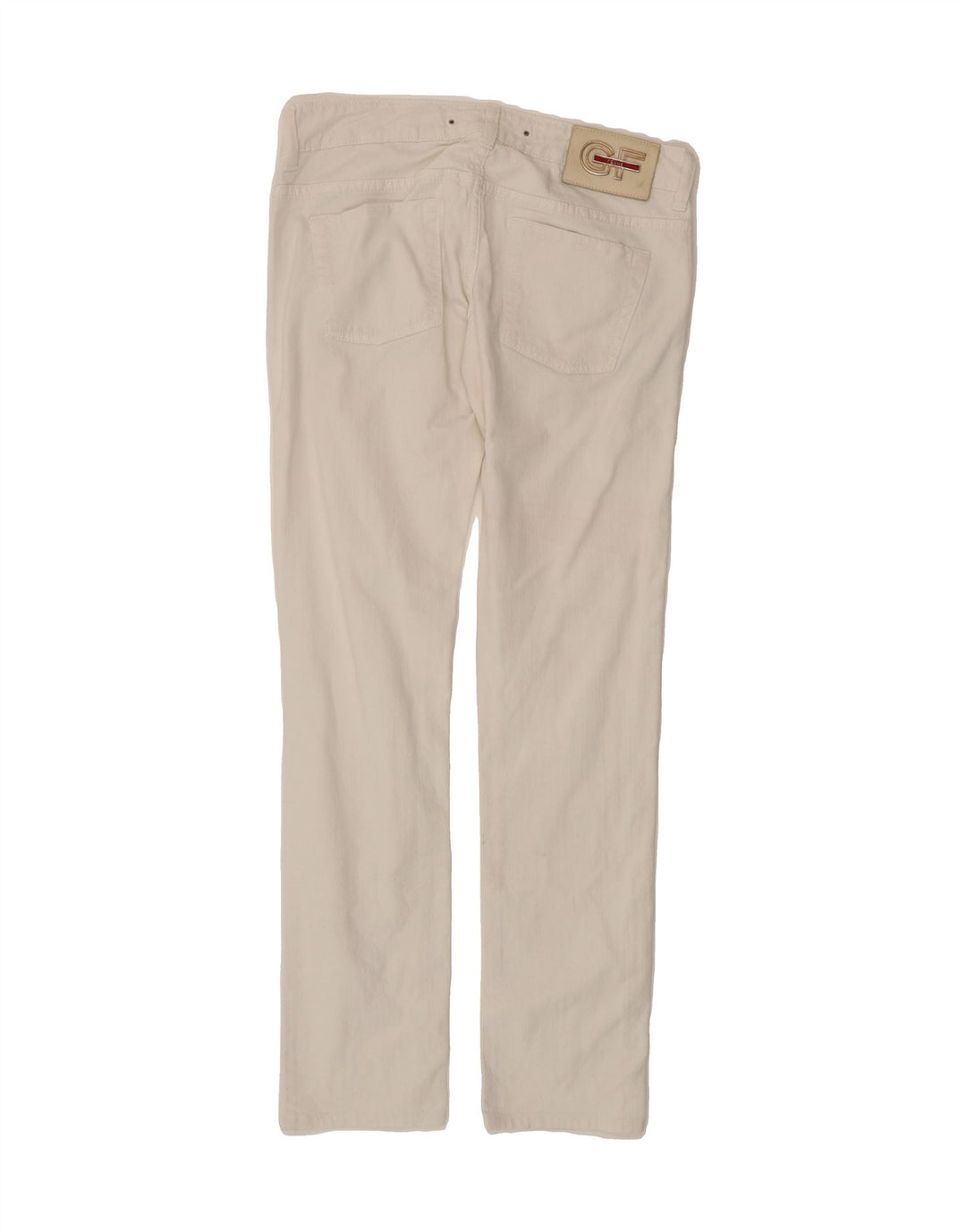 GIANFRANCO FERRE Womens Straight Jeans W28 L30 White Cotton Vintage Gianfranco Ferre and Second-Hand Gianfranco Ferre from Messina Hembry 