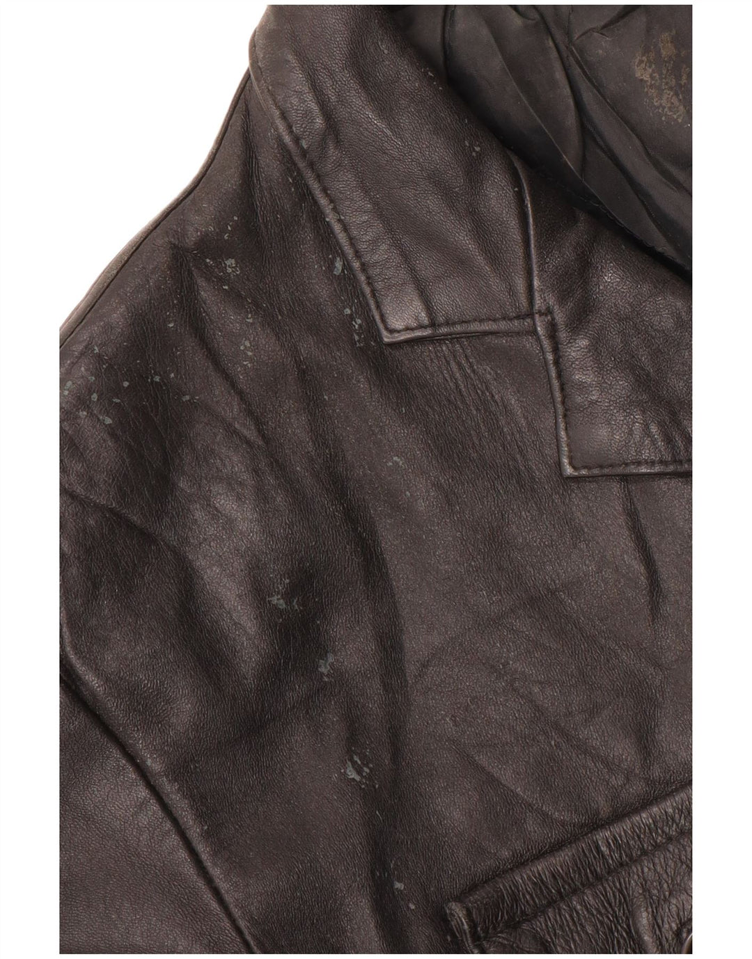 VINTAGE Womens Leather Jacket IT 46 Large Black Leather