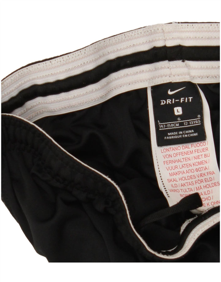 Pantaloni scurți sport NIKE Dri Fit pentru băieți 12-13 ani, mari, negru, poliester