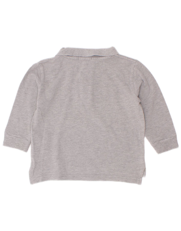 Cămașă cu mânecă lungă Polo Ralph Lauren pentru fetițe 12-18 luni, bumbac gri