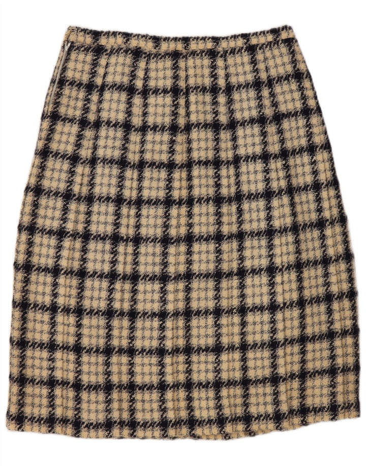 Fusta A-Line Femei VINTAGE W30 Medium Bej Check