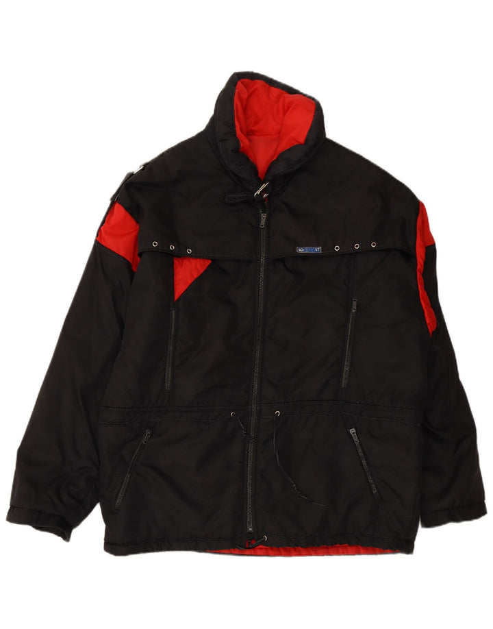 Jachetă de vânt pentru bărbați VINTAGE IT 54 2XL Poliamidă color bloc neagră