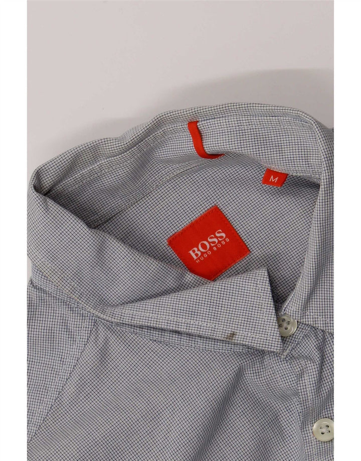 Cămașă pentru bărbați Hugo Boss, albastru mediu Gingham