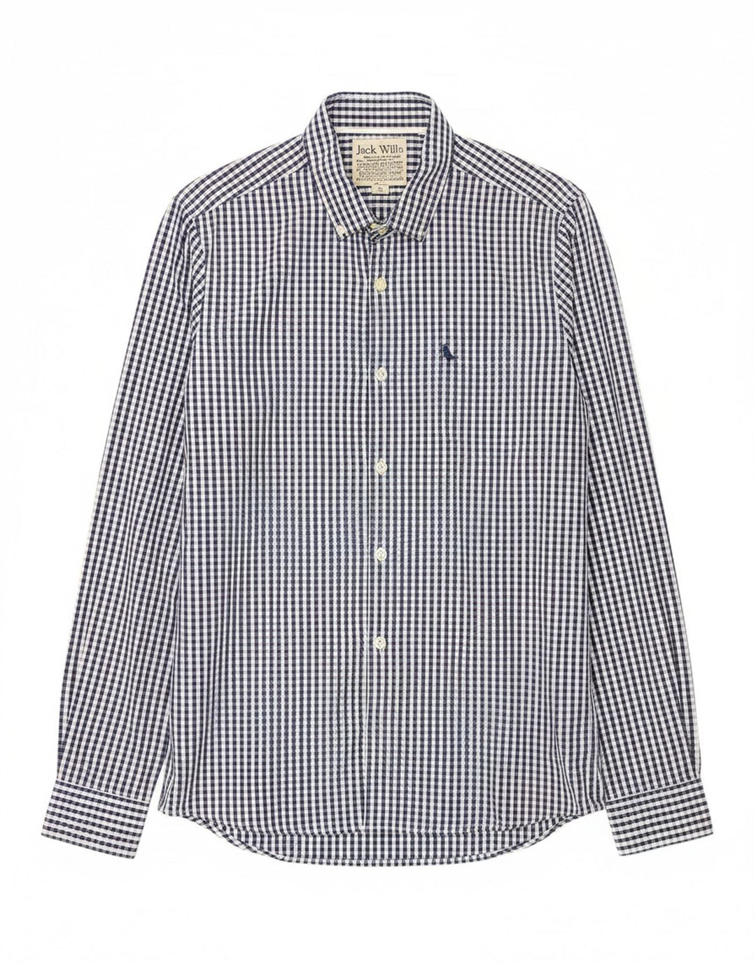 JACK WILLS Mens Shirt Medium Blue Check Cotton