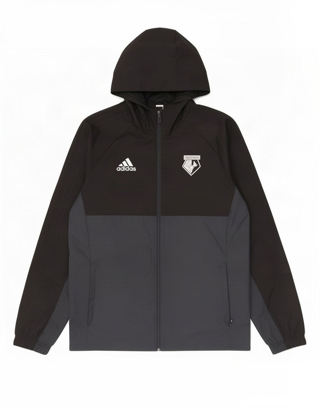 Jachetă de ploaie cu glugă pentru bărbați Adidas UK 40, mare, negru, poliester