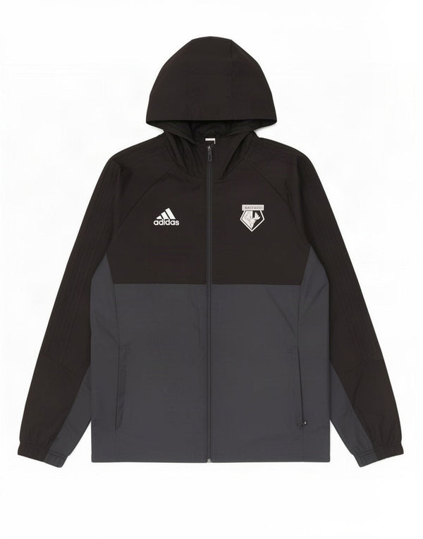 Jachetă de ploaie cu glugă pentru bărbați Adidas UK 40, mare, negru, poliester