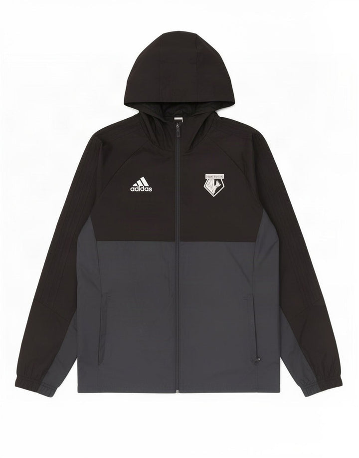 Jachetă de ploaie cu glugă pentru bărbați Adidas UK 40, mare, negru, poliester