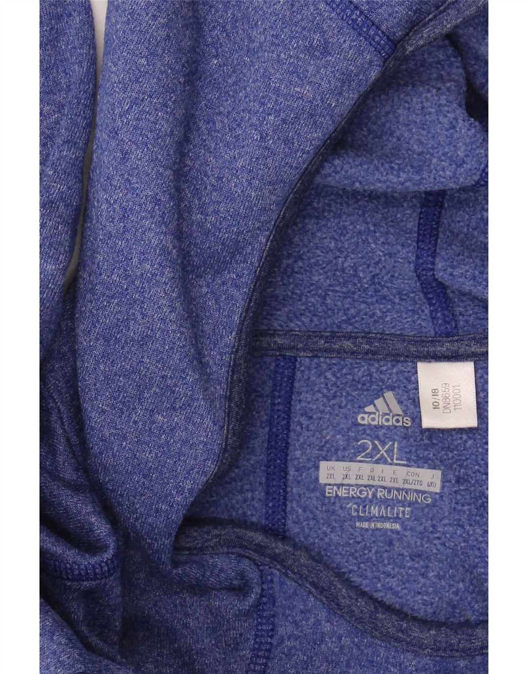 Adidas pentru bărbați cu glugă cu mânecă lungă, 2XL, albastru