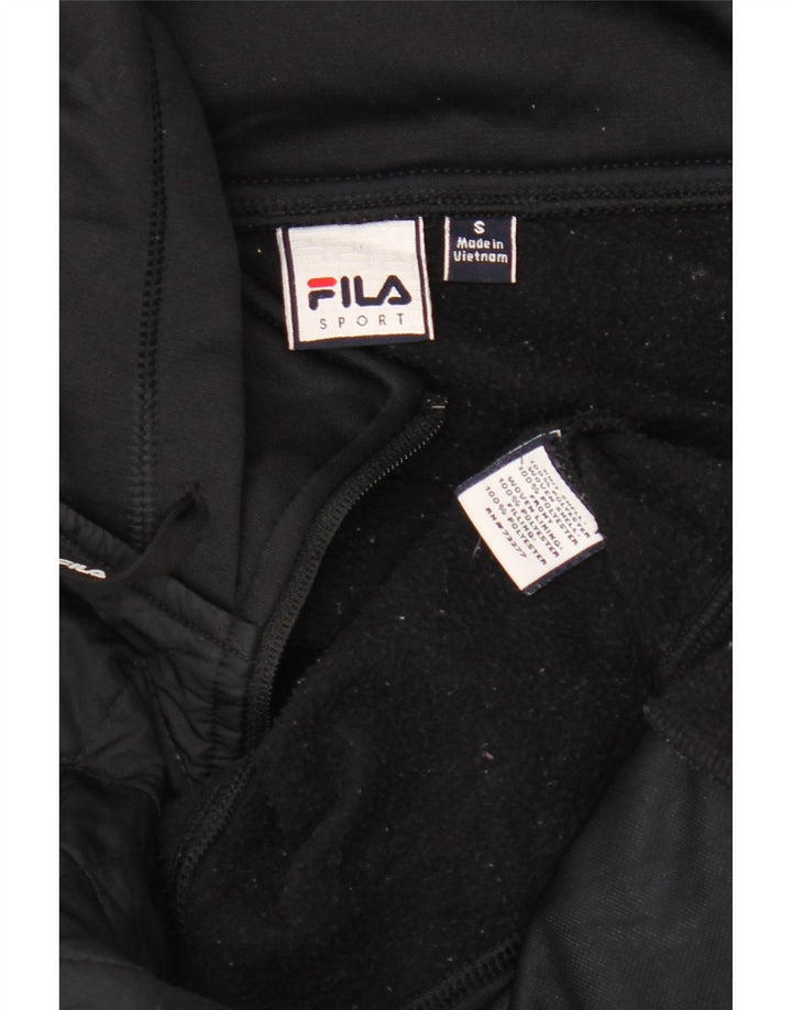 Pulover FILA pentru femei cu fermoar, UK 10, poliester negru mic