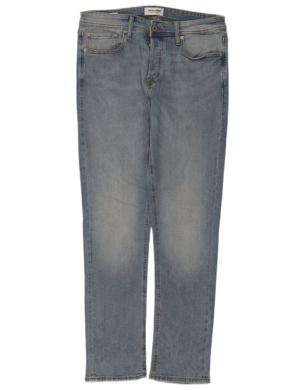 Blugi slim pentru bărbați Jack & Jones W32 L32 bumbac albastru