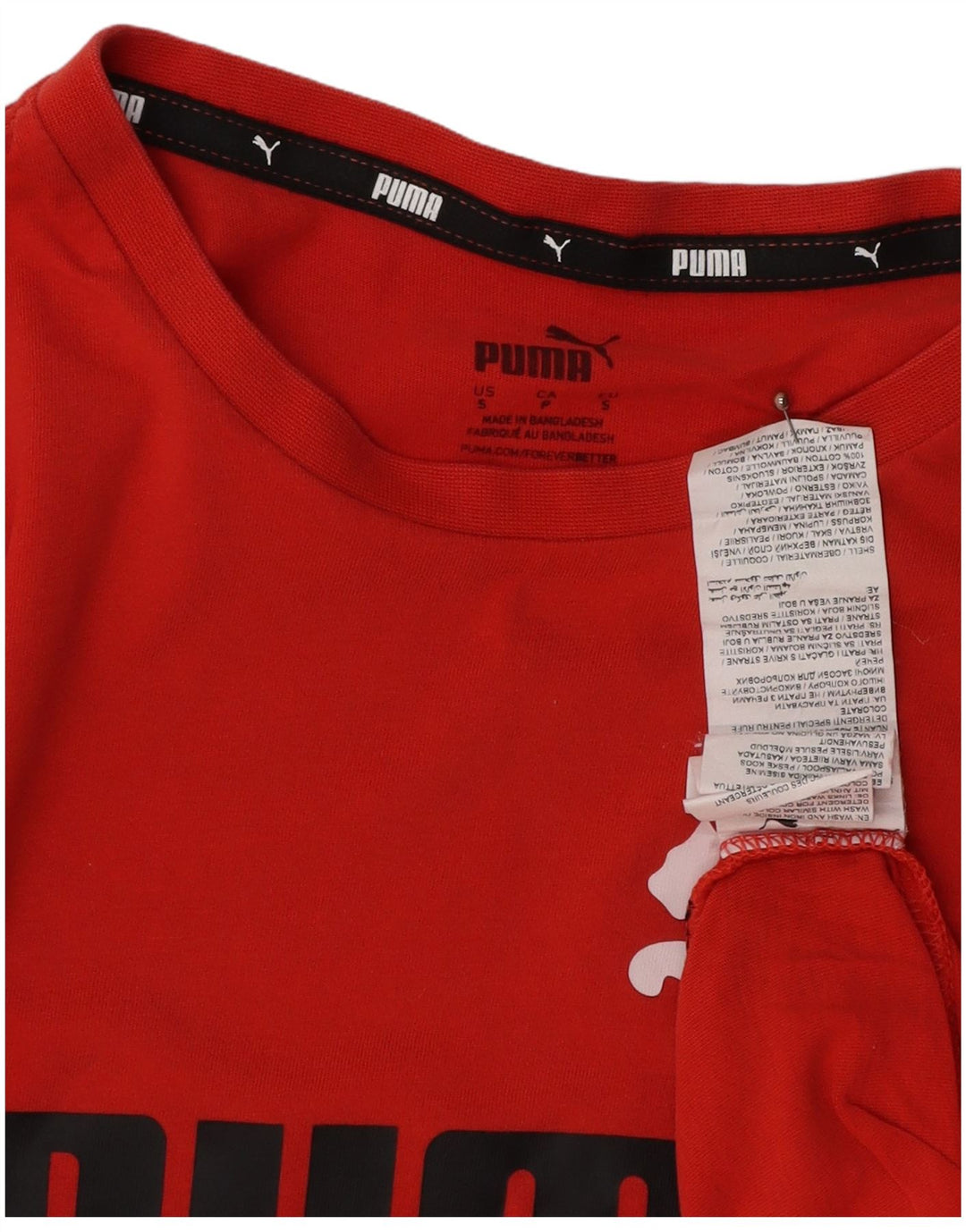 Tricou grafic PUMA pentru bărbați Top mic bumbac roșu
