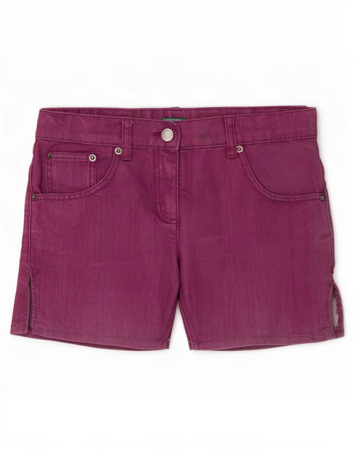 Pantaloni scurți din denim pentru femei Benetton Medium W28 Violet