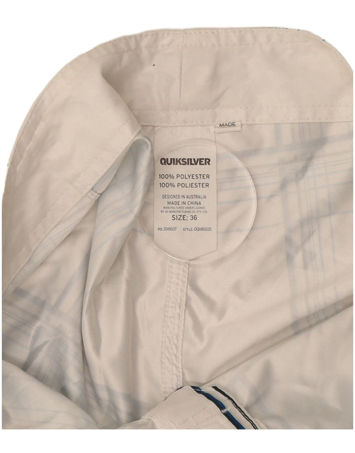 Pantaloni scurți de înot Quiksilver pentru bărbați, poliester cu carouri mari, albastre