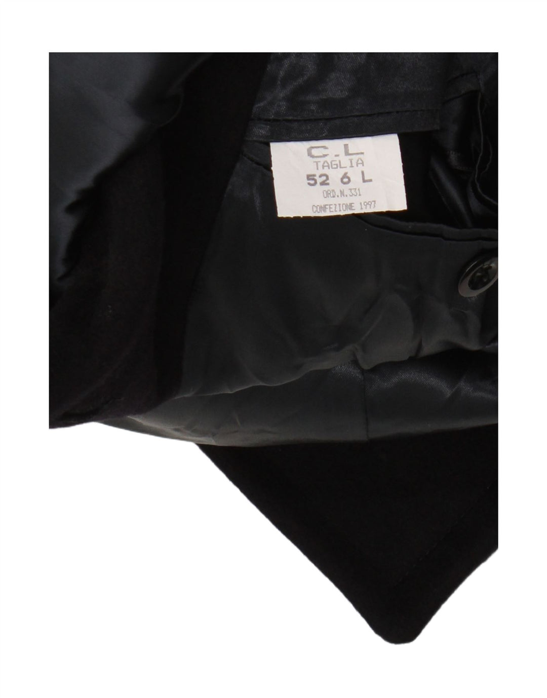 Palton de damă Vintage cu piept dublu IT 52 2XL Negru Clasic