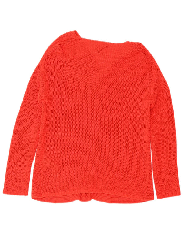 Pulover cardigan deschis pentru femei Massimo Dutti UK 10 Bumbac roșu mic