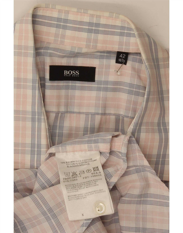 Cămașă cu mânecă scurtă pentru bărbați Hugo Boss Mărimea 16 1/2 42, mare, multicoloră